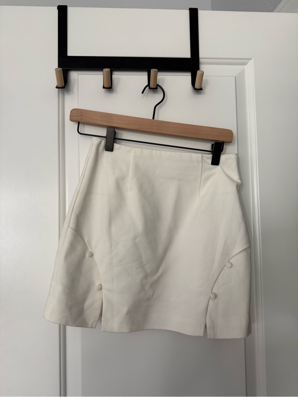 Princess polly Cream Mini Skirt with Button Detail